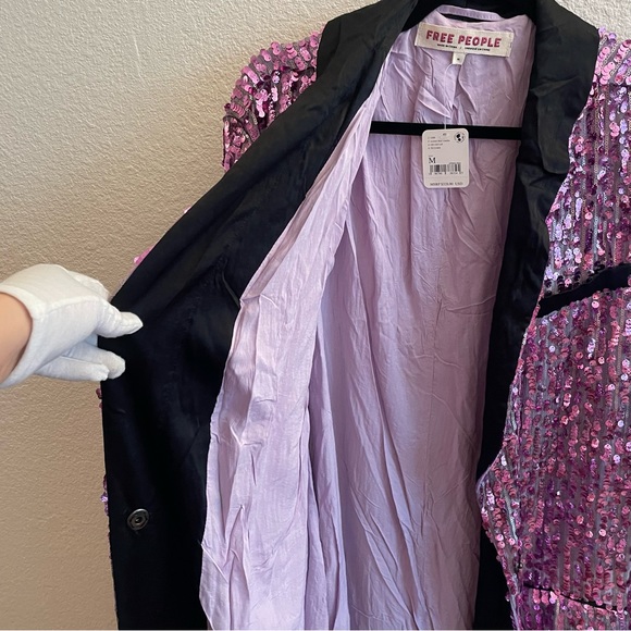 NWT Free People Purple Ella Sequin Duster - Picture 8 of 10